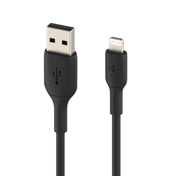 کابل شارژ USB به لایتنینگ بلکین مدل CAA001bt1MBK طول 1 متر | رنگ مشکی