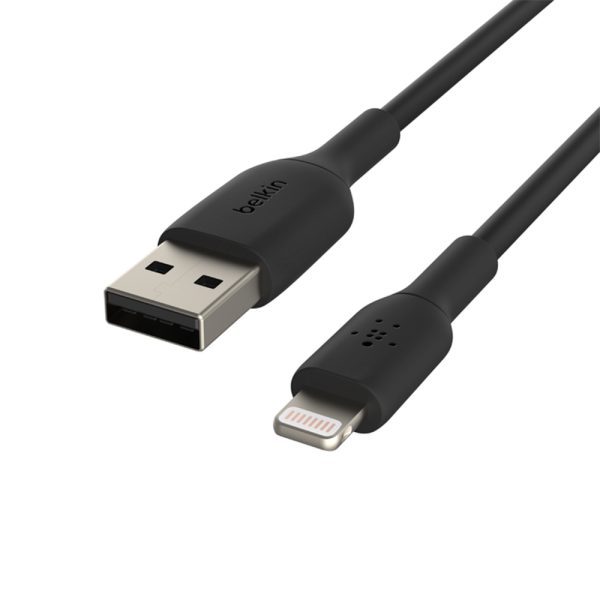 کابل شارژ USB به لایتنینگ بلکین مدل CAA001bt1MBK طول 1 متر | رنگ مشکی