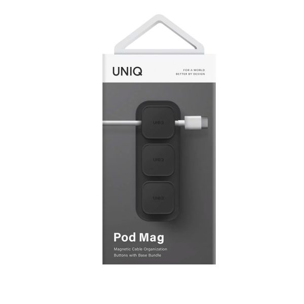پد مغناطیسی و نظم دهنده کابل برند یونیک مدل UNIQ POD MAGNETIC | رنگ خاکستری