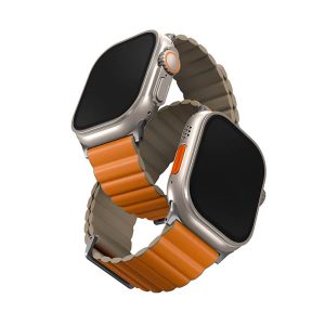 بند دورو اپل واچ یونیک مدل Uniq Revix Reversible Premium Edition 42/44/45/49 mm-نارنجی خاکی-REVPSORGKAK