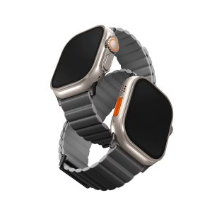 بند دورو اپل واچ یونیک مدل Uniq Revix Reversible Premium Edition 42/44/45/49 mm-طوسی ذغالی -REVPCHRAGRY
