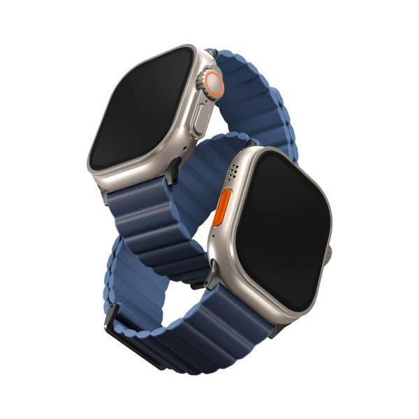 بند دورو اپل واچ یونیک مدل Uniq Revix Reversible Premium Edition 42/44/45/49mm-سورمه‌ای آبی-REVPPRUMBLU