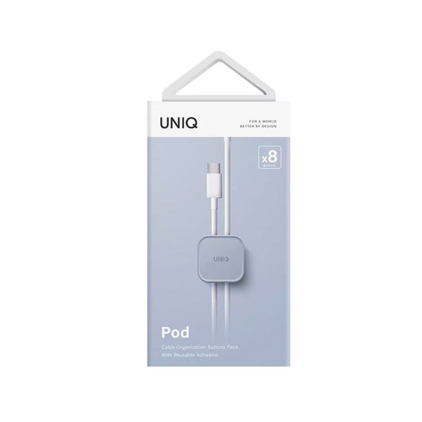 نگهدارنده و نظم دهنده کابل برند یونیک مدل UNIQ POD بسته ۸ تایی | رنگ آبی