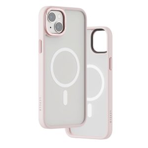 کیس مگ سیف لولو مدل Levelo Kayo مناسب iPhone 13/14-مات شفاف صورتی