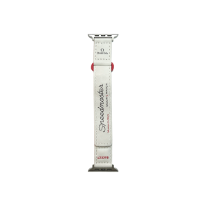 بند speed master مدل omega swatch مناسب برای اپل واچ سایز 42,44,45,49 mm رنگ سفید