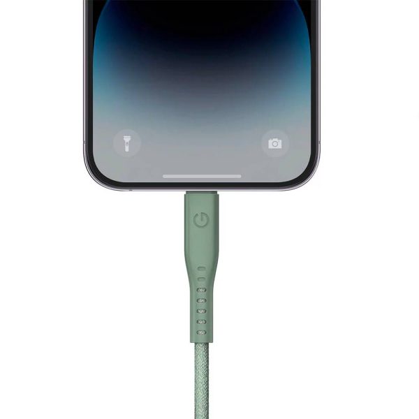 کابل USB-C 60W به LIGHTNING انرژیا مدل FLOW رنگ سبز