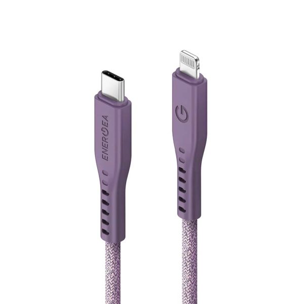 کابل USB-C 60W به LIGHTNING انرژیا مدل FLOW رنگ بنفش