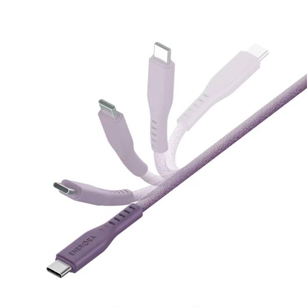 کابل USB-C 60W به LIGHTNING انرژیا مدل FLOW رنگ بنفش
