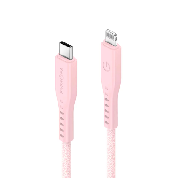 کابل USB-C 60W به LIGHTNING انرژیا مدل FLOW رنگ صورتی
