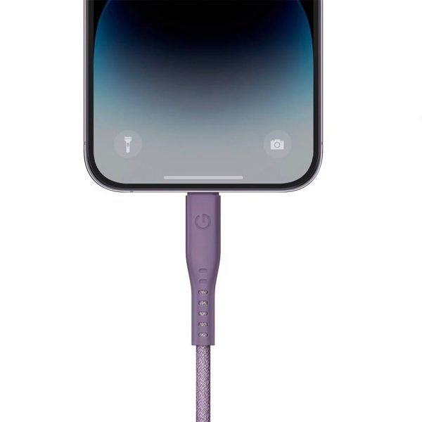 کابل USB-C 60W به LIGHTNING انرژیا مدل FLOW رنگ بنفش