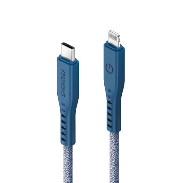 کابل USB-C 60W به LIGHTNING انرژیا مدل FLOW رنگ آبی