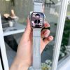 بند speed master مدل omega swatch مناسب برای اپل واچ سایز 42,44,45,49 mm رنگ مشکی