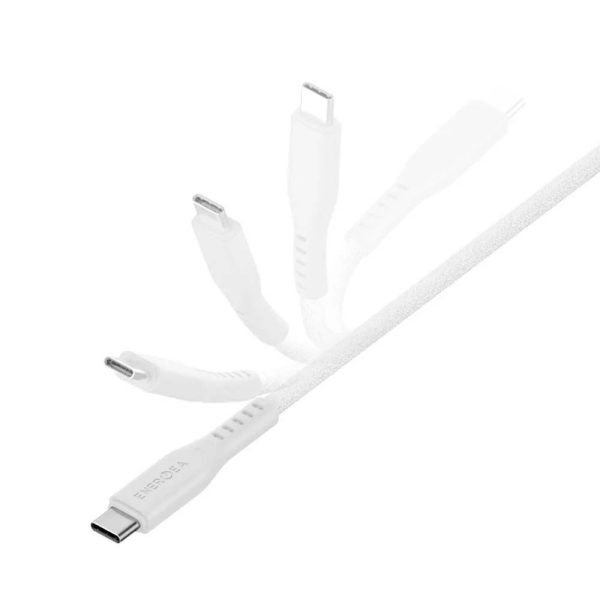 کابل USB-C 60W به LIGHTNING انرژیا مدل FLOW رنگ سفید طول ۱.۵ متری