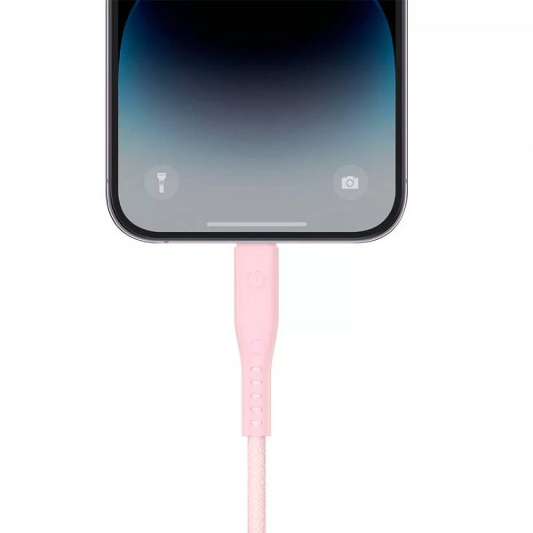 کابل USB-C 60W به LIGHTNING انرژیا مدل FLOW رنگ صورتی