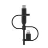 کابل شارژ 1 به 3 Micro-USB و USB-C ، لایتنینگ USB-A بلکین مدل CAC001bt1MBK | رنگ مشکی