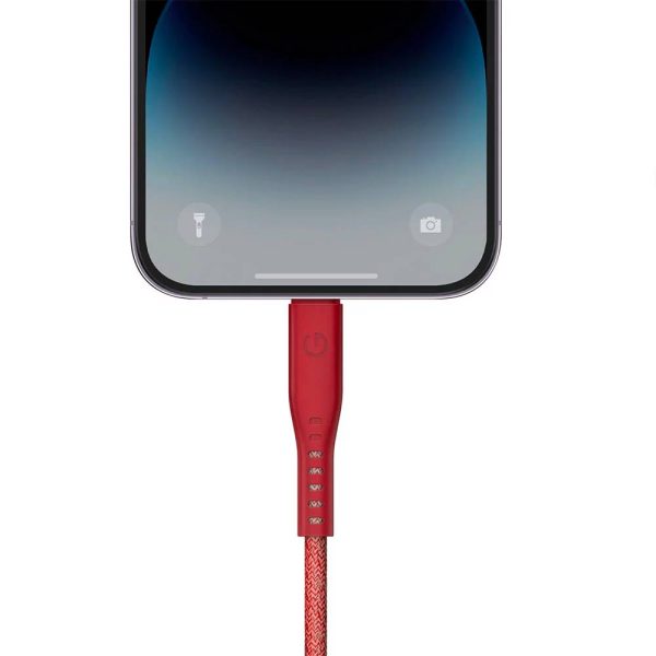 کابل USB-C 60W به LIGHTNING انرژیا مدل FLOW رنگ قرمز