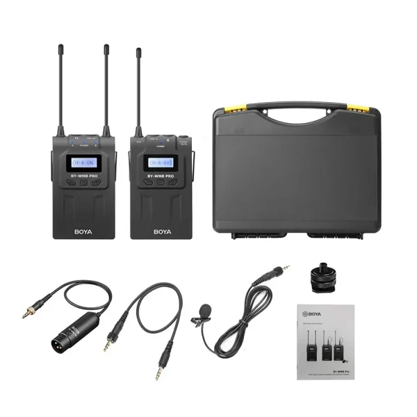 ست میکروفن بی سیم بویا مدل WM8 PRO مجموعه 3 عددی