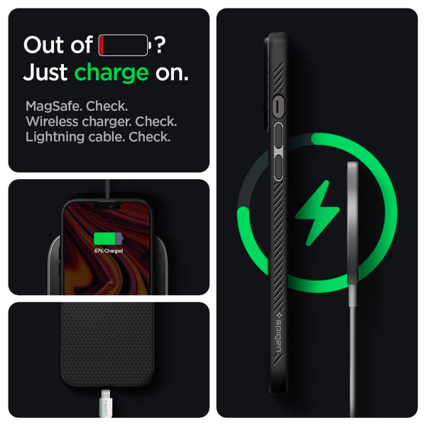 قاب Spigen مدل Liquid Air مناسب iPhone 13 Pro-مشکی-ACS03258