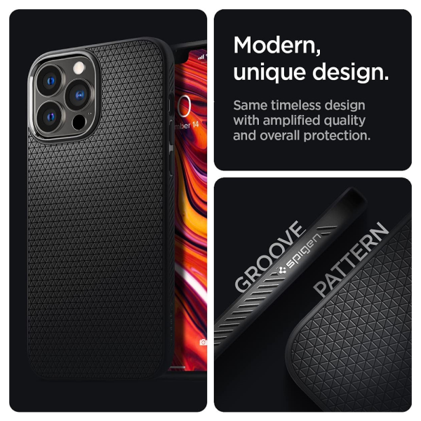 قاب Spigen مدل Liquid Air مناسب iPhone 13 Pro-مشکی-ACS03258