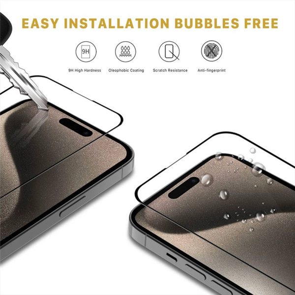 محافظ صفحه نمایش آیفون ۱۵ پرو مکس برند جیتک مدل G-TECH G-FORCE HD IPHONE 15 Pro Max