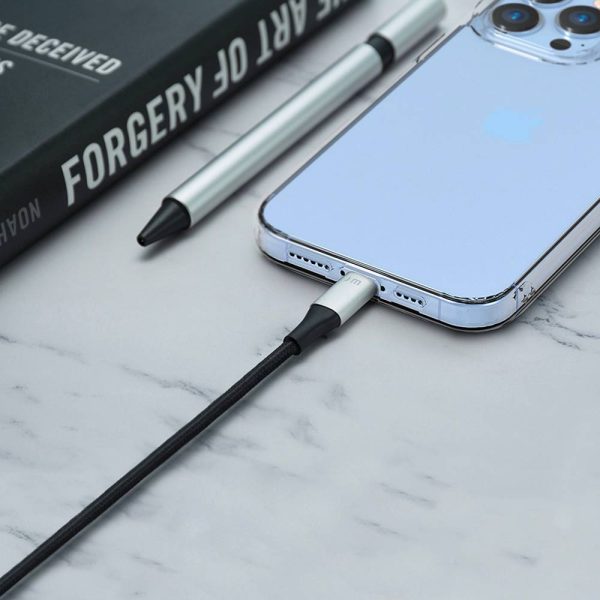 کابل جاست موبایل مدل Just Mobile AluCable USB-C to Lightning طول 1.2 متر