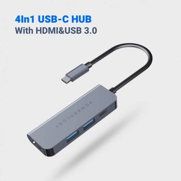 هاب چهار پورت USB-C پاورولوجی مدل P4CHBGY