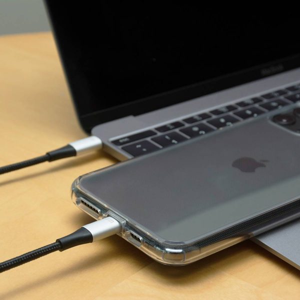 کابل جاست موبایل مدل Just Mobile AluCable USB-C to Lightning طول 1.2 متر