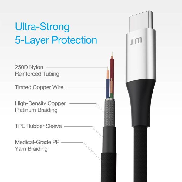 کابل جاست موبایل مدل Just Mobile AluCable USB-C to Lightning طول 1.2 متر