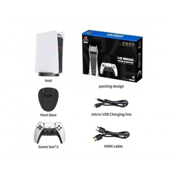 کنسول گیم استیک طرح PS5 حافظه ۱۲۸ گیگ مدل 4K ultra HD کلاسیک 2.4G
