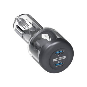شارژر فندکی 35 وات پاورولوژی Powerology Car Charger PD 35W Transparent PCCSR011