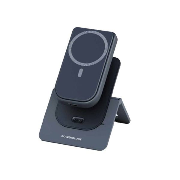 پاور بانک Power Bank و استند وایرلس پاورولوژی POWEROLOGY مدل 10000 mAh مدل PPBCHA21GY