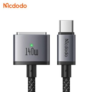 کابل شارژ 140 وات مک بوک تایپ سی به مگ سیف 3 مک دودو مدل MCDODO CA-1470 | طول 2متر