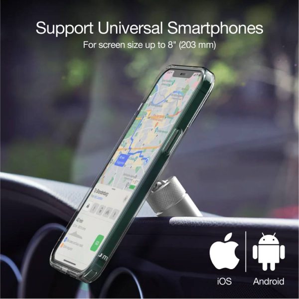 پایه نگهدارنده برند جاست موبایل مدل AluDisc Go Car Mount مناسب برای گوشی تا صفحه 8 اینچ