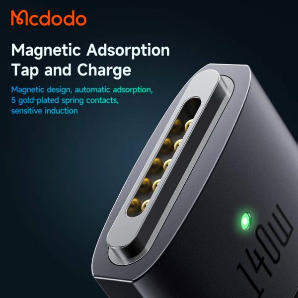 کابل شارژ 140 وات مک بوک تایپ سی به مگ سیف 3 مک دودو مدل MCDODO CA-1470 | طول 2متر