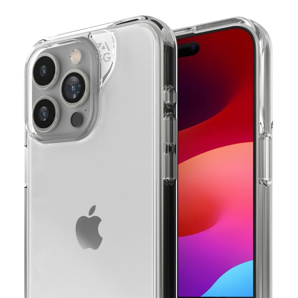 قاب زگ مدل ZAGG Clear Case مناسب iPhone ۱۵ Pro رنگ شفاف
