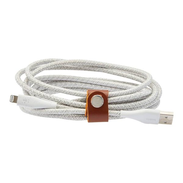 کابل شارژ بلکین Lightning to USB-A مدل DuraTek طول ۳ متر | رنگ سفید
