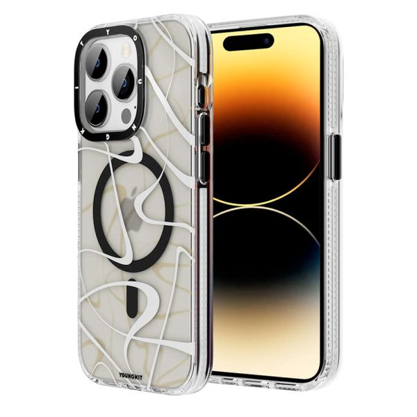 قاب ضد ضربه و مگ سیف یانگ کیت مناسب iphone 14 pro max مدل SM001 رنگ کرم