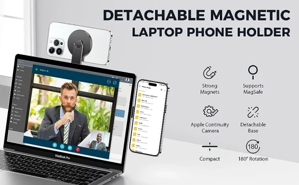 پایه نگهدارنده مگنتی موبایل MiLi ORBITA 360 Pro Magnetic Laptop Phone Holder