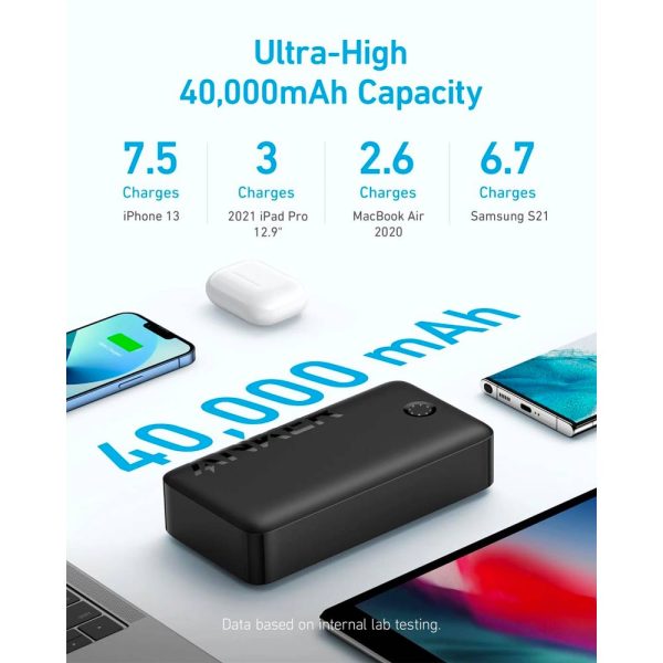پاوربانک انکر مدل A1377 با ظرفیت 40000 میلی آمپر ساعت