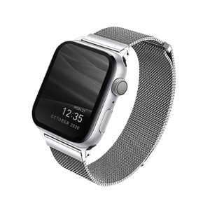 بند اپل واچ طرح میلانس برند یونیک مدل Uniq Dante for apple watch 42/44 mm_ رنگ سیلور