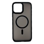 قاب دودی مات مگسیف دار مناسب برای iPhone ۱۵ Promax رنگ مشکی