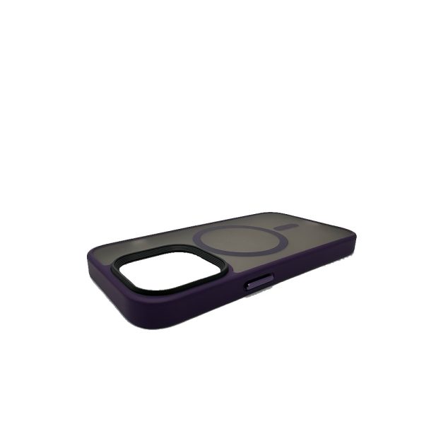 قاب Magic Mask دودی مات مگسیف دار مناسب برای Apple iPhone 14 Pro Max رنگ بنفش