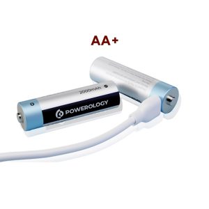 باطری قلمی شارژی پاورولوژی Powerology Rechargeable Battery پک ۴تایی