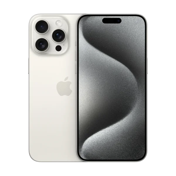 گوشی موبایل دست دوم اپل iphone 15 Pro Max رنگ سفید تیتانیوم حافظه ۲۵۶ گیگابایت ZA رجیستر شده