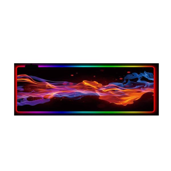 موس پد و کاور رومیزی متوسط مدل آتش RGB