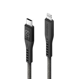 کابل USB-C 60W به LIGHTNING انرژیا مدل FLOW with Display رنگ مشکی