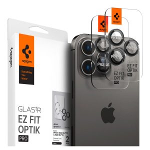 محافظ لنز دوربین اسپیگن مدل EZ Fit Optik Pro برای iPhone 14 Pro Max/iPhone 14 Pro بسته ۲ تایی