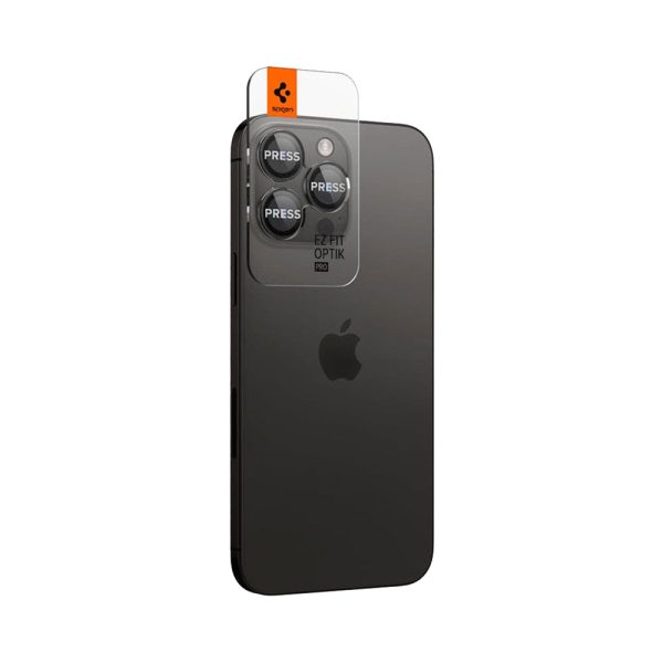 محافظ لنز دوربین اسپیگن مدل EZ Fit Optik Pro برای iPhone 14 Pro Max/iPhone 14 Pro بسته ۲ تایی