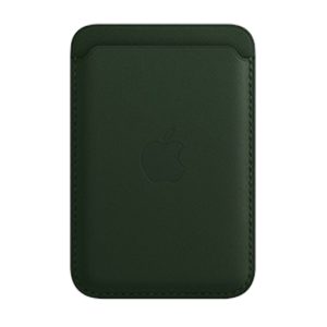 جاکارتی مگ سیف چرمی اپل مدل iPhone Leather Wallet with MagSafe-Sequoia Green - رنگ سبز