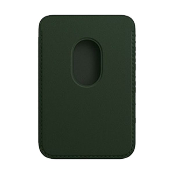 جاکارتی مگ سیف چرمی اپل مدل iPhone Leather Wallet with MagSafe-Sequoia Green - رنگ سبز